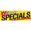 Horizontal Great Specials Banner, Red/Yellow, 10' X 3'