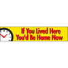 Horizontal If You Lived Here You'D Be Home Now Banner, Clock, 20' X 4'