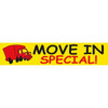 Horizontal Move In Special Banner, Yellow With Red Truck, 20' X 4'