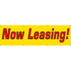 Horizontal Now Leasing Banner, Bright Yellow, 10' X 3'