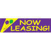 Horizontal Now Leasing Banner, Festive, 15' X 4'