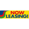 Horizontal Now Leasing! Banner, Yellow, 15' X 4'