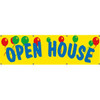 Horizontal Open House Banner, Balloons, 10' X 3'