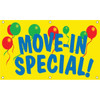 Move In Special Banner, Balloons, 5' X 3'
