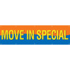 Move In Special Horizontal Banner, Orange/Blue/Yellow, 15' X 4'