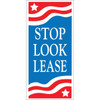 Stop! Look! Lease! Lawn Banner, Patriotic, 15 X 32