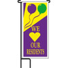 We Heart Our Residents Lawn Banner Kit, Festive, 15 X 32