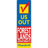 Semi-Custom Vertical Check Us Out Banner, 3' X 10'