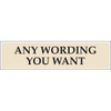 Aluminum Semi-Custom Rider For Amenity Signs, Black And Ivory, 24 X 6