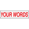 Coroplast Semi-Custom Rider For Amenity Sign, Red And White Or Stars, 24 X 6