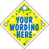 Coroplast Semi-Custom Diamond Shaped Amenity Sign, Stars, 24 X 24