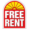 Aluminum Free Rent Window Arched Amenity Sign, 24 X 30