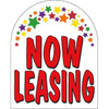Aluminum Now Leasing Arched Amenity Sign With Stars, 24 X 30