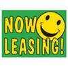 Aluminum Now Leasing! Amenity Sign, Smiley Face, 24 X 18