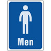 Hy-Ko "Men" Restroom Sign, White Plastic, 10" X 6", Package Of 5