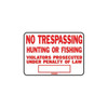 Hy-Ko "No Trespassing" Law/Legal Sign, Aluminum, 14 X 10",  Package Of 12