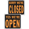 Hy-Ko "Open/Closed" Reversible Sign, Polystyrene, 14-1/2" X18-1/2", Package Of 5