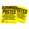 Hy-Ko "Posted Private Property" Super Bright Tyvek Sign Kit, Package Of 10
