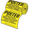 Hy-Ko "Posted" Tyvek Sign Roll, 3" X 12", Roll Of 100