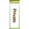 Hy-Ko "Private" Plexiglass Sign, 11" X 4", Package Of 5