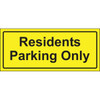 Hy-Ko "Residents Parking Only" Plastic Sign, 14" X 6-1/4", Package Of 5