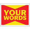 Aluminum Semi-Custom Reflective Amenity Sign, Red/Yellow, 24 X 18