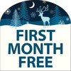 Coroplast Semi-Custom Yard Sign, Snowy Night, 32 X 32