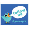 Coroplast Semi-Custom Yard Sign, Social Tweet, 24 X 18