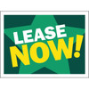 Aluminum Lease Now! Reflective Amenity Sign, Green, 24 X 18