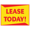 Aluminum Lease Today Amenity Sign, Red And Yellow, 24 X 18