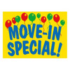 Aluminum Move In Special Amenity Sign, Balloons, 24 X 18