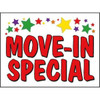 Aluminum Move In Special Amenity Sign, Stars, 24 X 18