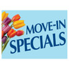 Aluminum Move In Special Amenity Sign, Tulips, 24 X 18