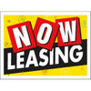 Aluminum Now Leasing Contemporary Amenity Sign, 24 X 18