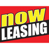 Aluminum Now Leasing Reflective Amenity Sign, 24 X 18