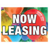Aluminum Now Leasing Reflective Amenity Sign, Bright Balloons, 24" X 18"