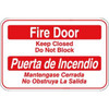 Bilingual Fire Door Acrylic Architectural Sign, Interior, 9 X 6