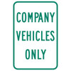 Company Vehicles Only Sign, Reflective, 12 X 18
