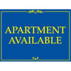 Coroplast Apartment Available Amenity Sign, Blue And Yellow, 24 X 18