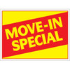 Coroplast Move In Special Amenity Sign, Red/Yellow, 24 X 18
