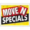 Coroplast Move 'N Specials Contemporary Amenity Sign, 24 X 18