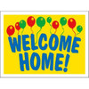 Coroplast Welcome Home Amenity Sign, Balloons, 24 X 18