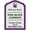 Custom Dimensional Sign With Designer Arch, Stucco Finish, 16 X 22