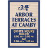 Custom Dimensional Sign With Straight Corners, Wood Grain Finish, 24 X 36
