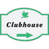 Custom Dimensional Sign, Arched Top & Bottom, Stucco Finish, 44 X 30