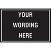 Custom Layered Color Sign With Straight Corners, Black/White, 36 X 24