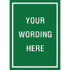 Custom Layered Color Sign With Straight Corners, Green/White, 16 X 22
