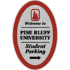 Custom Oval Dimensional Sign, Stucco Finish, 16 X 22