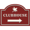 Custom V Groove Routed Dimensional Sign With Arched Top, 22 X 16
