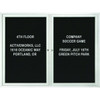 Enclosed Double Door Outdoor Directory Board, Lock, Wall Mount, Aluminum, 48x36"